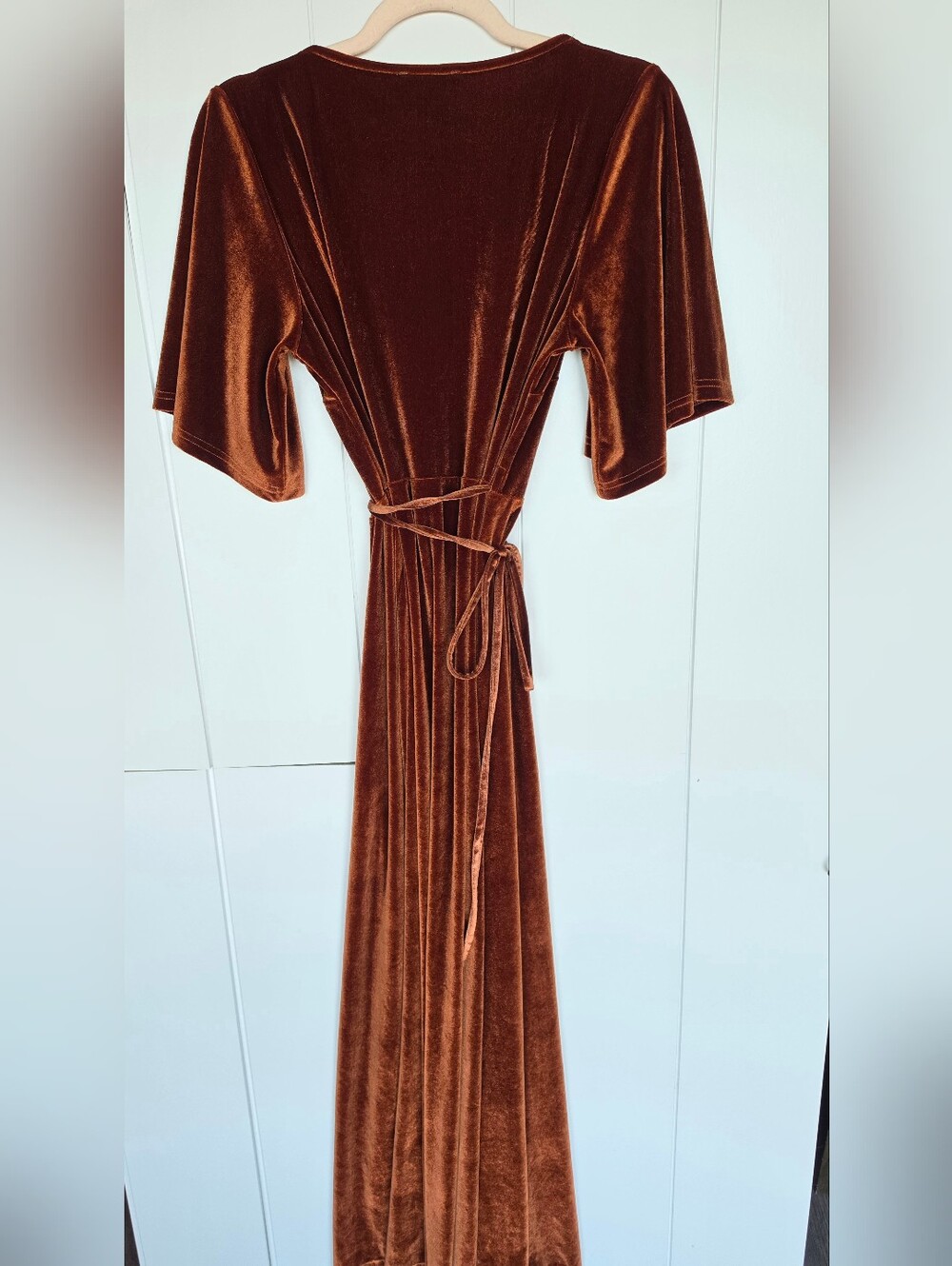Baltic Born Brown Velvet Wrap Maxi Dress - Picture 14 of 16